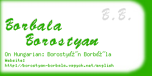 borbala borostyan business card